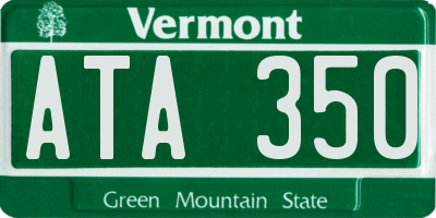 VT license plate ATA350