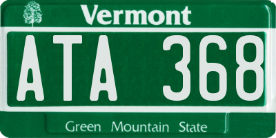 VT license plate ATA368