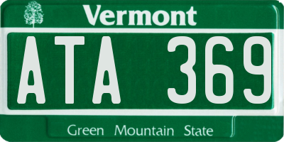 VT license plate ATA369