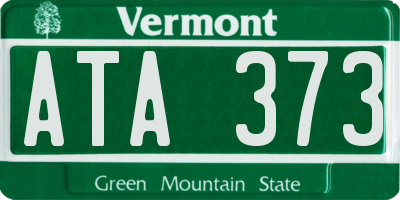 VT license plate ATA373