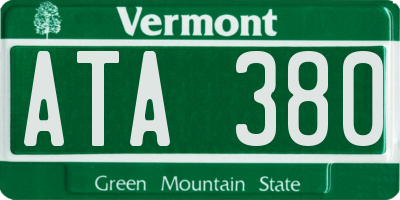 VT license plate ATA380
