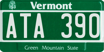 VT license plate ATA390