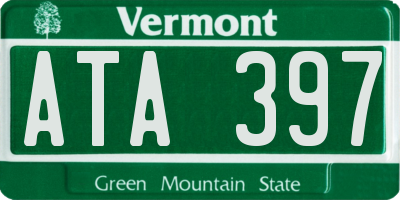 VT license plate ATA397