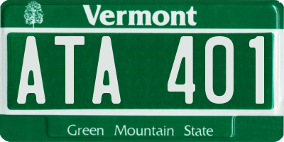 VT license plate ATA401