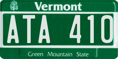 VT license plate ATA410