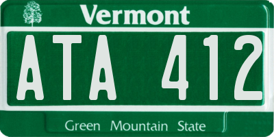 VT license plate ATA412