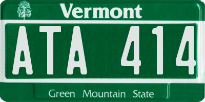 VT license plate ATA414