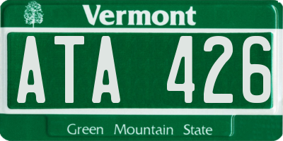 VT license plate ATA426