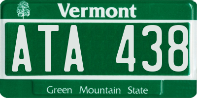 VT license plate ATA438