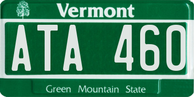 VT license plate ATA460