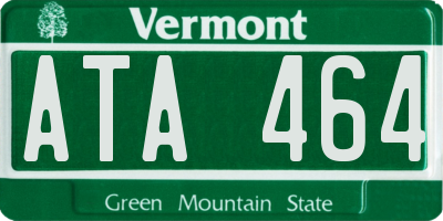 VT license plate ATA464