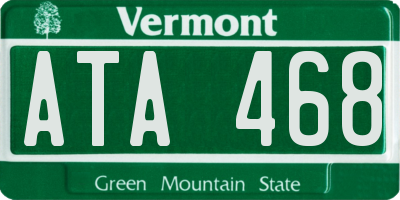 VT license plate ATA468