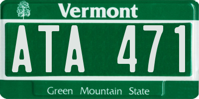 VT license plate ATA471