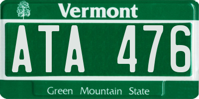VT license plate ATA476