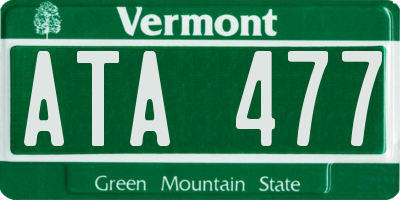 VT license plate ATA477
