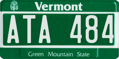 VT license plate ATA484