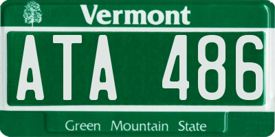 VT license plate ATA486