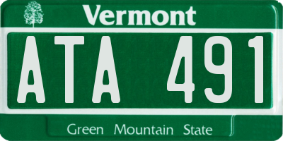 VT license plate ATA491