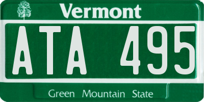 VT license plate ATA495
