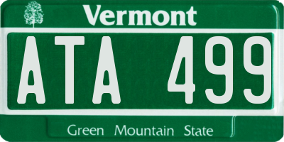 VT license plate ATA499
