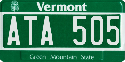 VT license plate ATA505