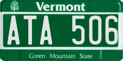 VT license plate ATA506