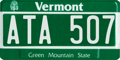 VT license plate ATA507