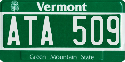 VT license plate ATA509