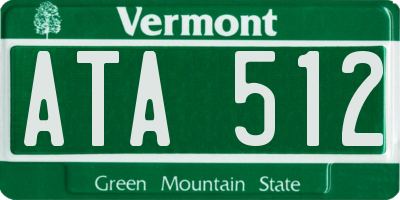 VT license plate ATA512