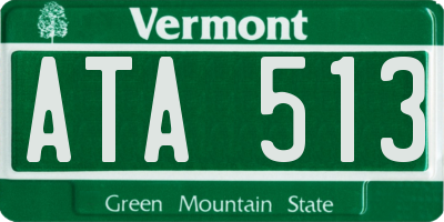 VT license plate ATA513