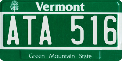 VT license plate ATA516