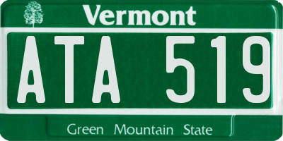 VT license plate ATA519