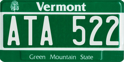 VT license plate ATA522