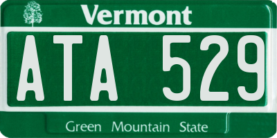 VT license plate ATA529