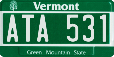 VT license plate ATA531