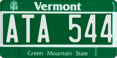 VT license plate ATA544
