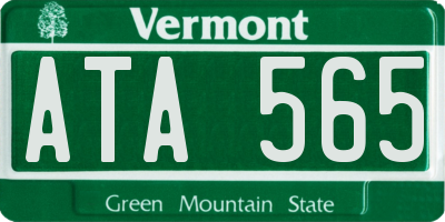 VT license plate ATA565