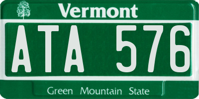 VT license plate ATA576