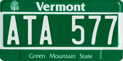 VT license plate ATA577