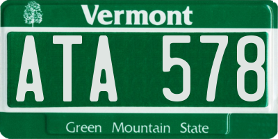 VT license plate ATA578