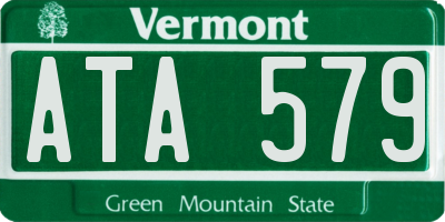 VT license plate ATA579