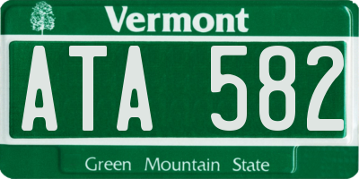 VT license plate ATA582