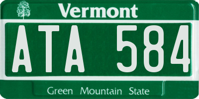 VT license plate ATA584
