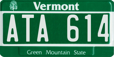 VT license plate ATA614