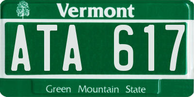 VT license plate ATA617