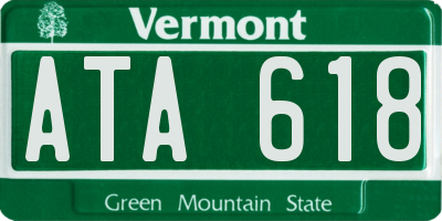 VT license plate ATA618