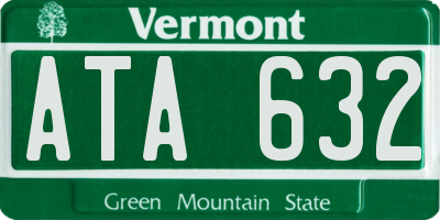 VT license plate ATA632