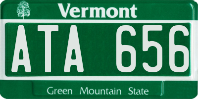 VT license plate ATA656