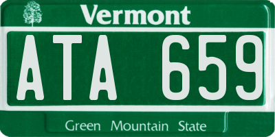 VT license plate ATA659