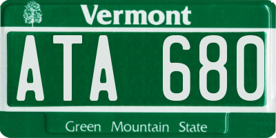 VT license plate ATA680